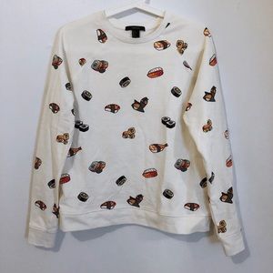 Forever 21 sushi crew neck sweatshirt small nwot